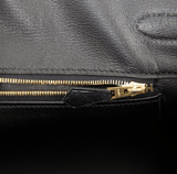 Hermes Birkin 35 Black Shiny Porosus Crocodile Gold Hardware