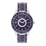 CHRISTIAN DIOR STAINLESS STEEL DIAMOND SAPPHIRE WATCH