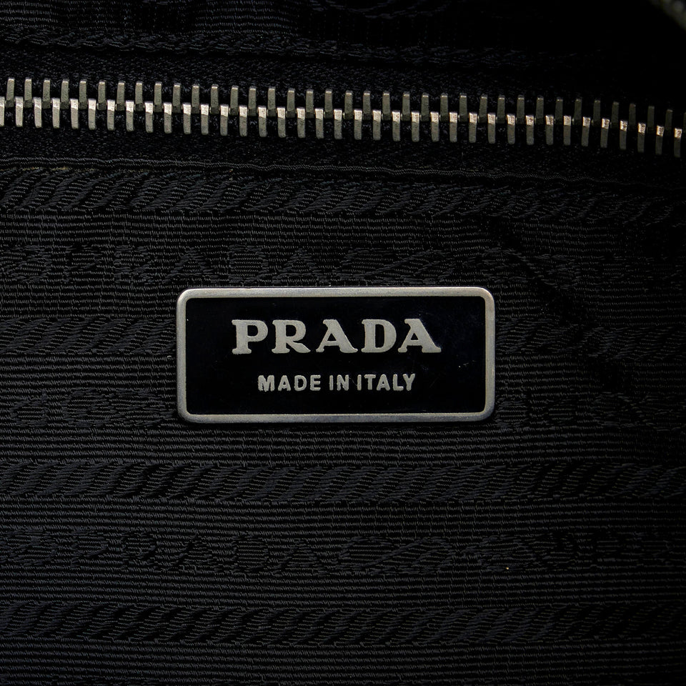 Black Prada Tessuto Stampato Tote Bag