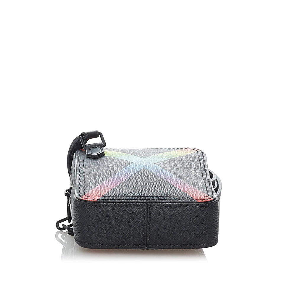 Black Louis Vuitton Taiga Rainbow Danube Crossbody Bag