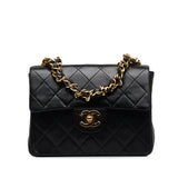Chanel Classic Flap Mini Black Square Lambskin Gold
