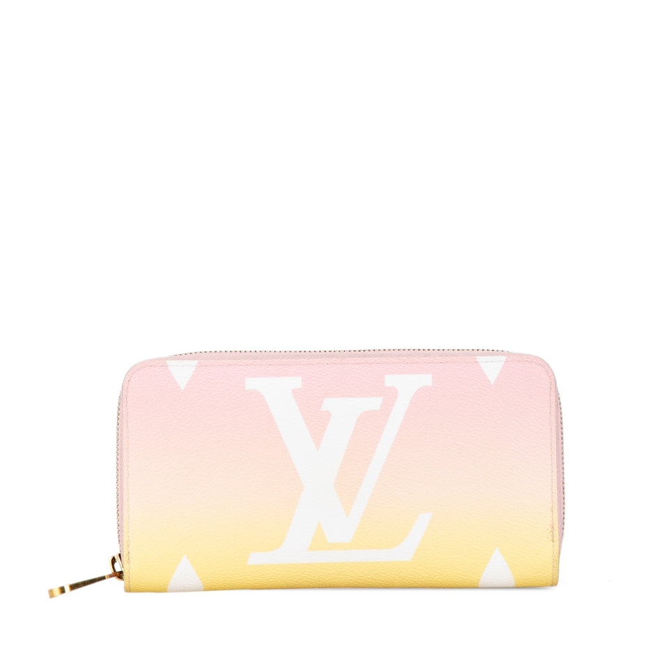 Pink Louis Vuitton Monogram Giant By The Pool Zippy Wallet