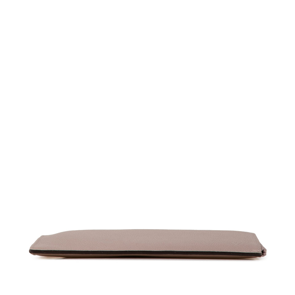 Beige Louis Vuitton Taurillon Pochette Jour PM Clutch Bag
