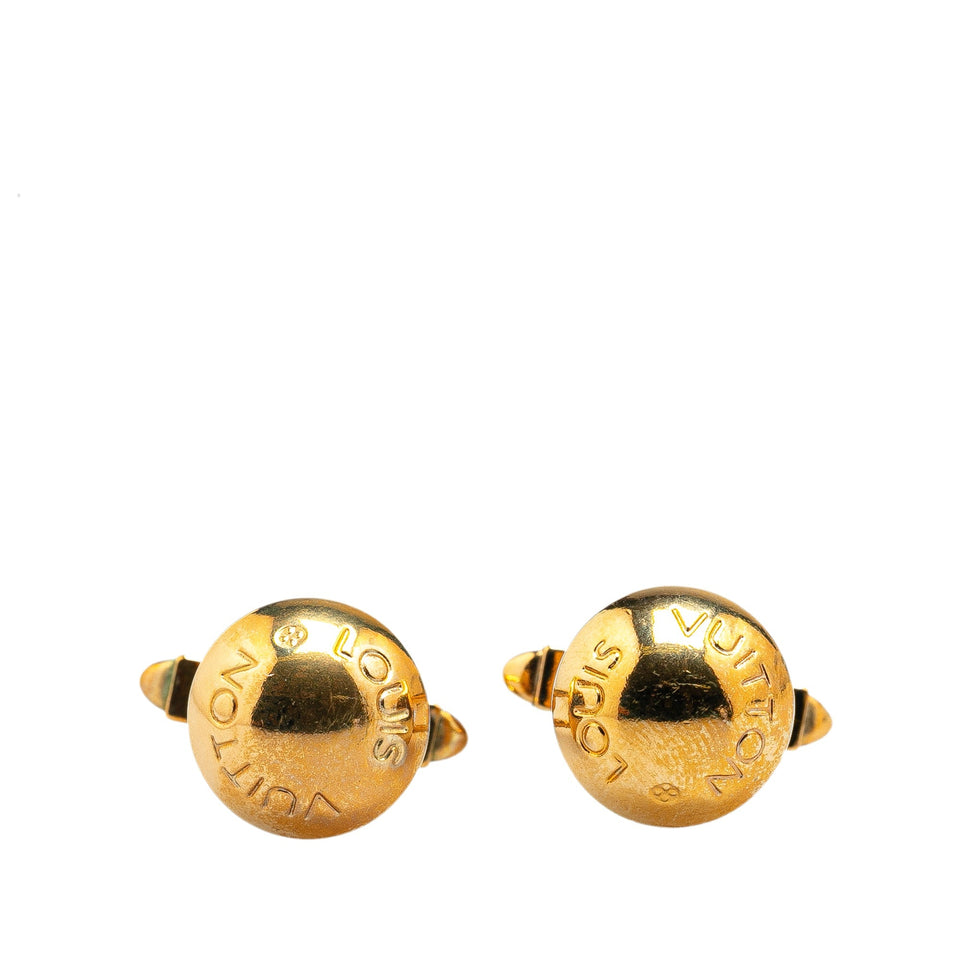 Gold Louis Vuitton Gold Plated Clou Rivet Cufflinks