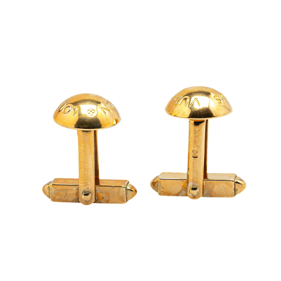 Gold Louis Vuitton Gold Plated Clou Rivet Cufflinks