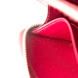 Red Louis Vuitton Epi Zippy Long Wallet