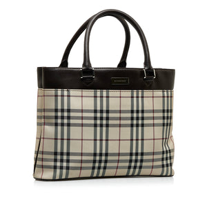 Brown Burberry House Check Tote