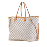 White Louis Vuitton Damier Azur Neverfull GM Tote Bag