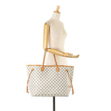 White Louis Vuitton Damier Azur Neverfull GM Tote Bag