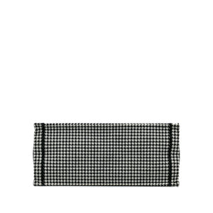 Black Dior Large Houndstooth Embroidered Book Tote