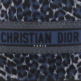 Dior Book Tote Medium Blue Leopard Canvas