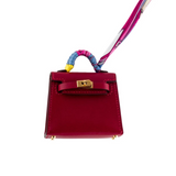 Hermes Mini Kelly Twilly Tadelakt Rubis Calf Bag Gold Hardware