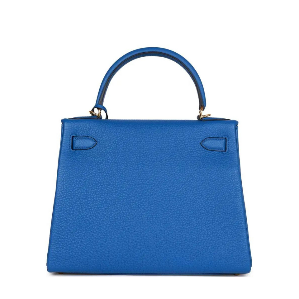 Hermes Kelly Retourne 28 Togo Bleu France Gold Hardware