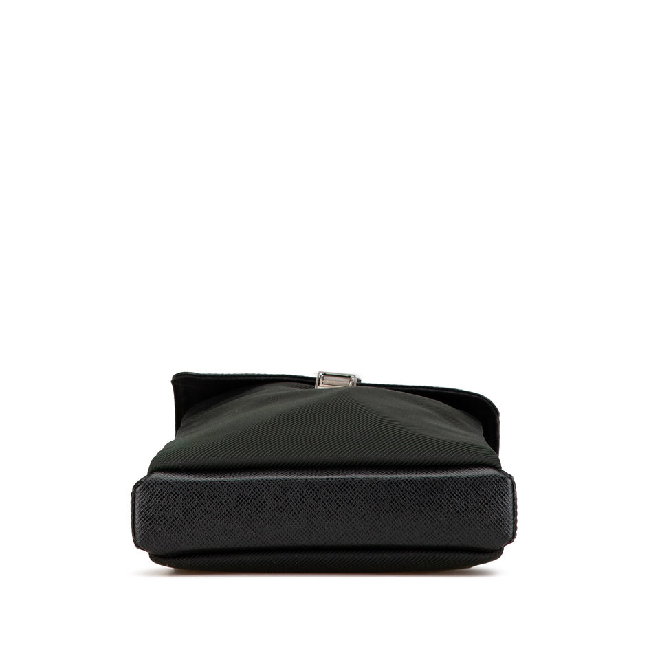 Black Louis Vuitton Taiga Saratov PM Crossbody Bag