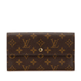 Brown Louis Vuitton Monogram Sarah Long Wallet