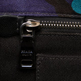 Blue Prada Canapa Camouflage Tote