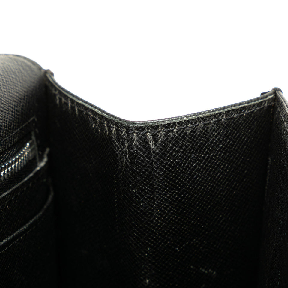 Black Louis Vuitton Taiga Selenga Clutch Bag