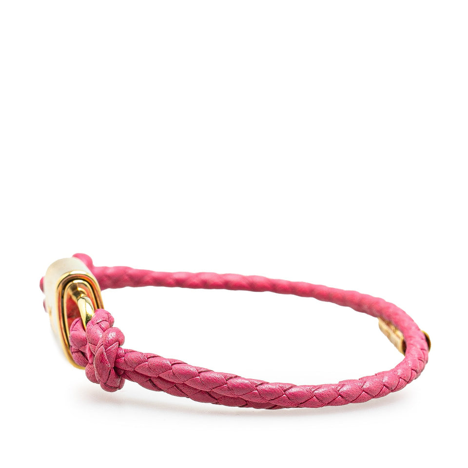 Pink Louis Vuitton Gold Plated LV Padlock Bracelet
