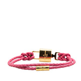 Pink Louis Vuitton Gold Plated LV Padlock Bracelet