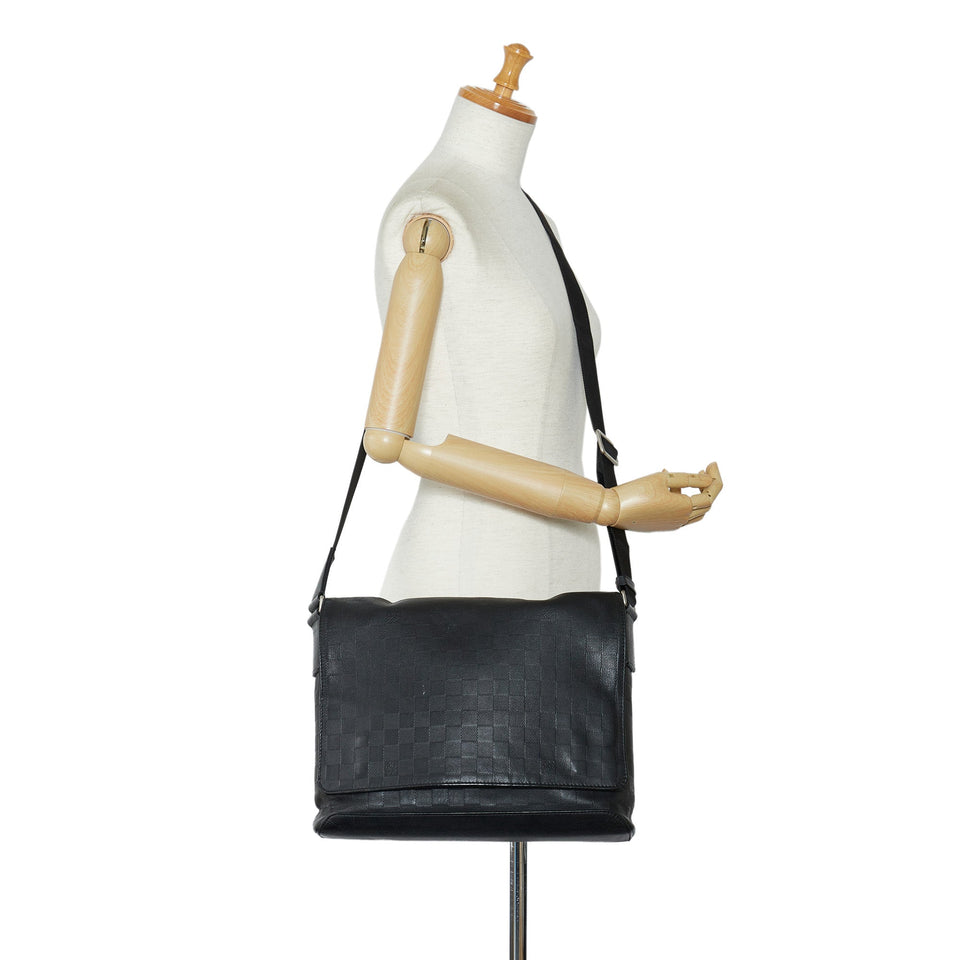 Black Louis Vuitton Damier Infini District MM Crossbody Bag