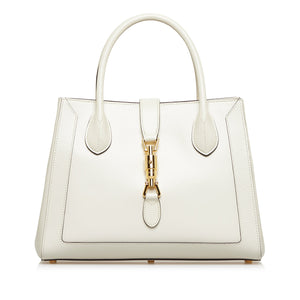 Gucci Jackie 1961 Medium White Leather Gold