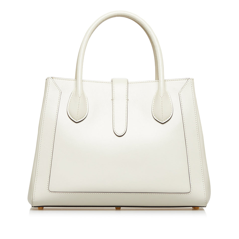 Gucci Jackie 1961 Medium White Leather Gold