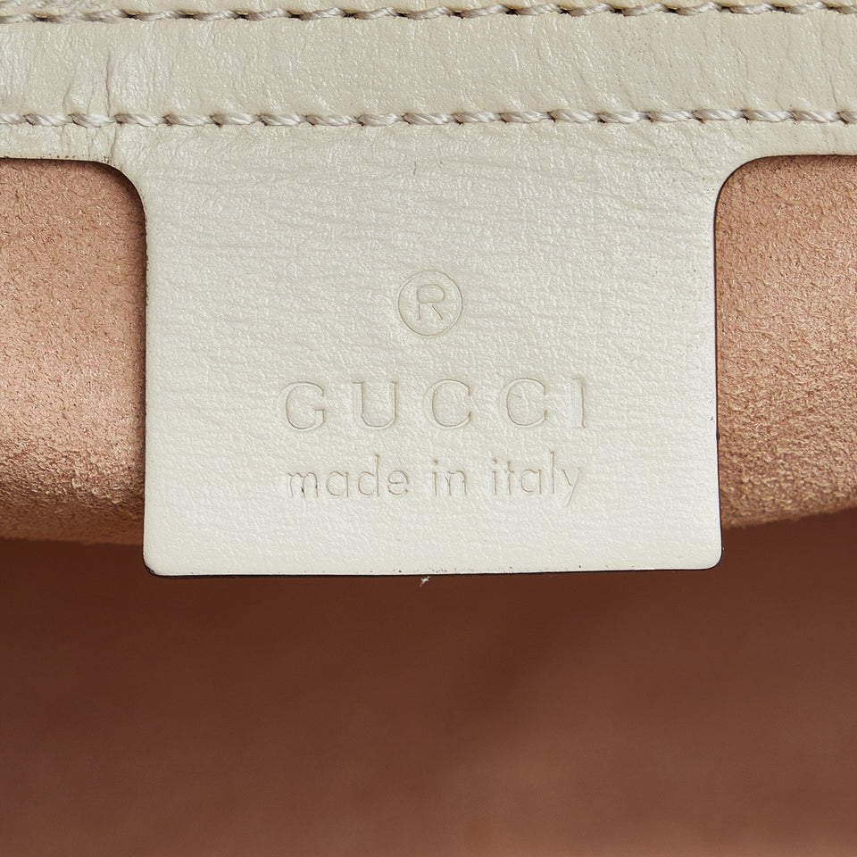 Gucci Jackie 1961 Medium White Leather Gold
