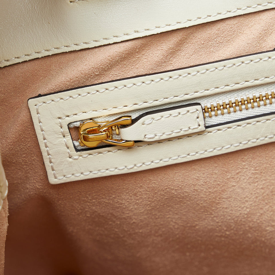 Gucci Jackie 1961 Medium White Leather Gold