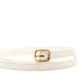 White Louis Vuitton Flowergram Ardillon Canvas Belt