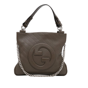 Gucci Blondie Handbag Brown Leather