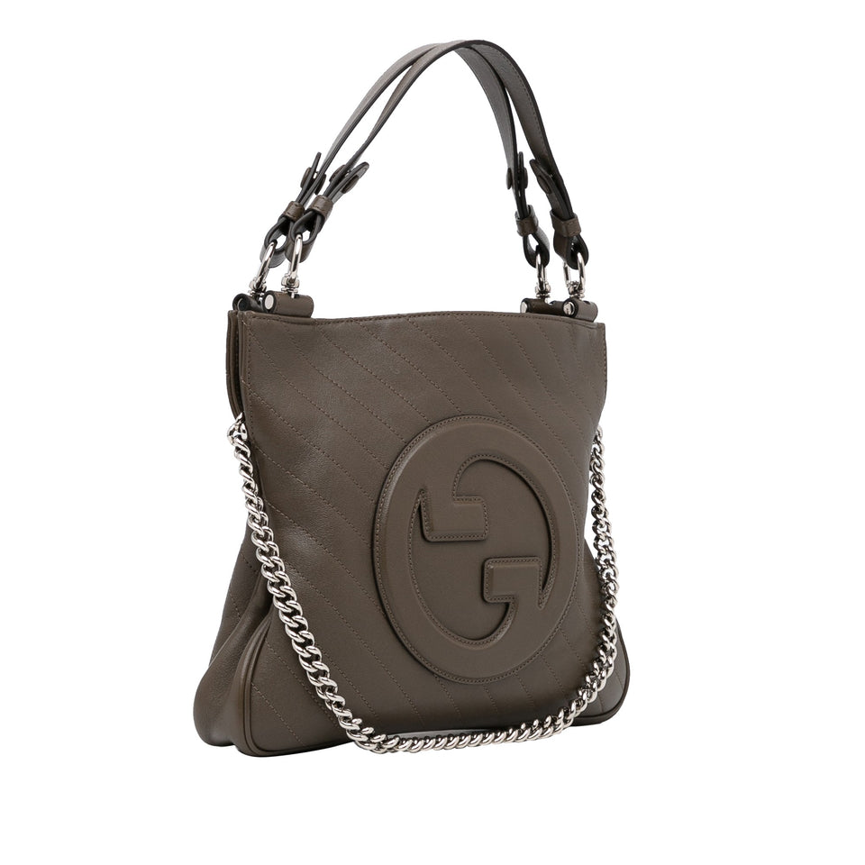 Gucci Blondie Handbag Brown Leather