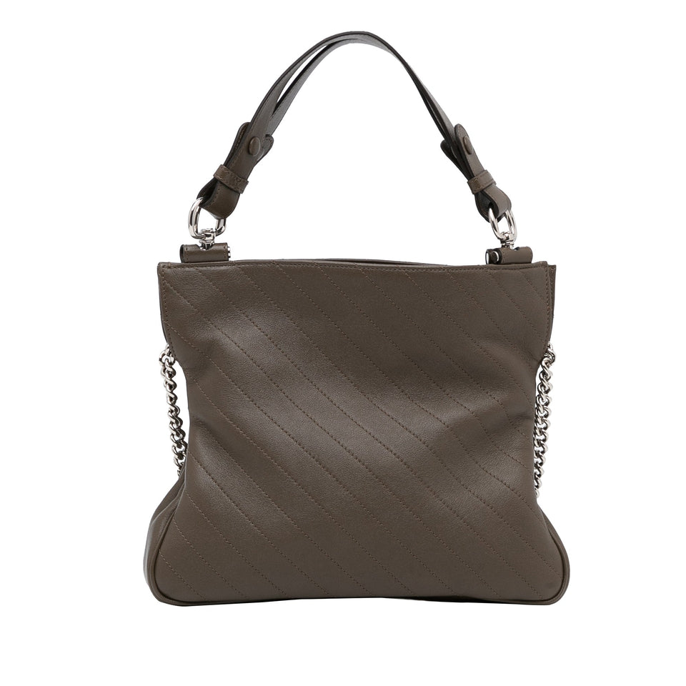 Gucci Blondie Handbag Brown Leather