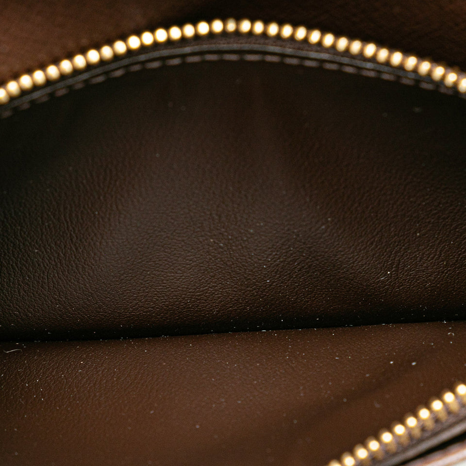 Brown Louis Vuitton Damier Ebene Brazza Wallet