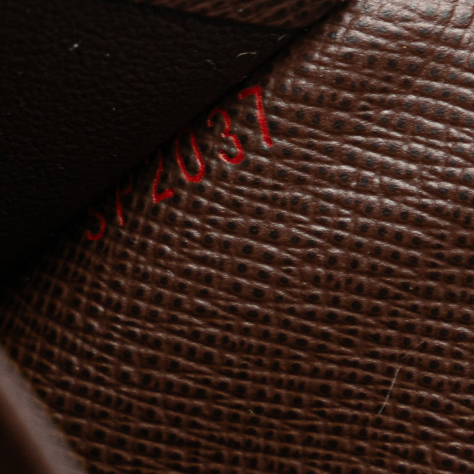 Brown Louis Vuitton Damier Ebene Brazza Wallet