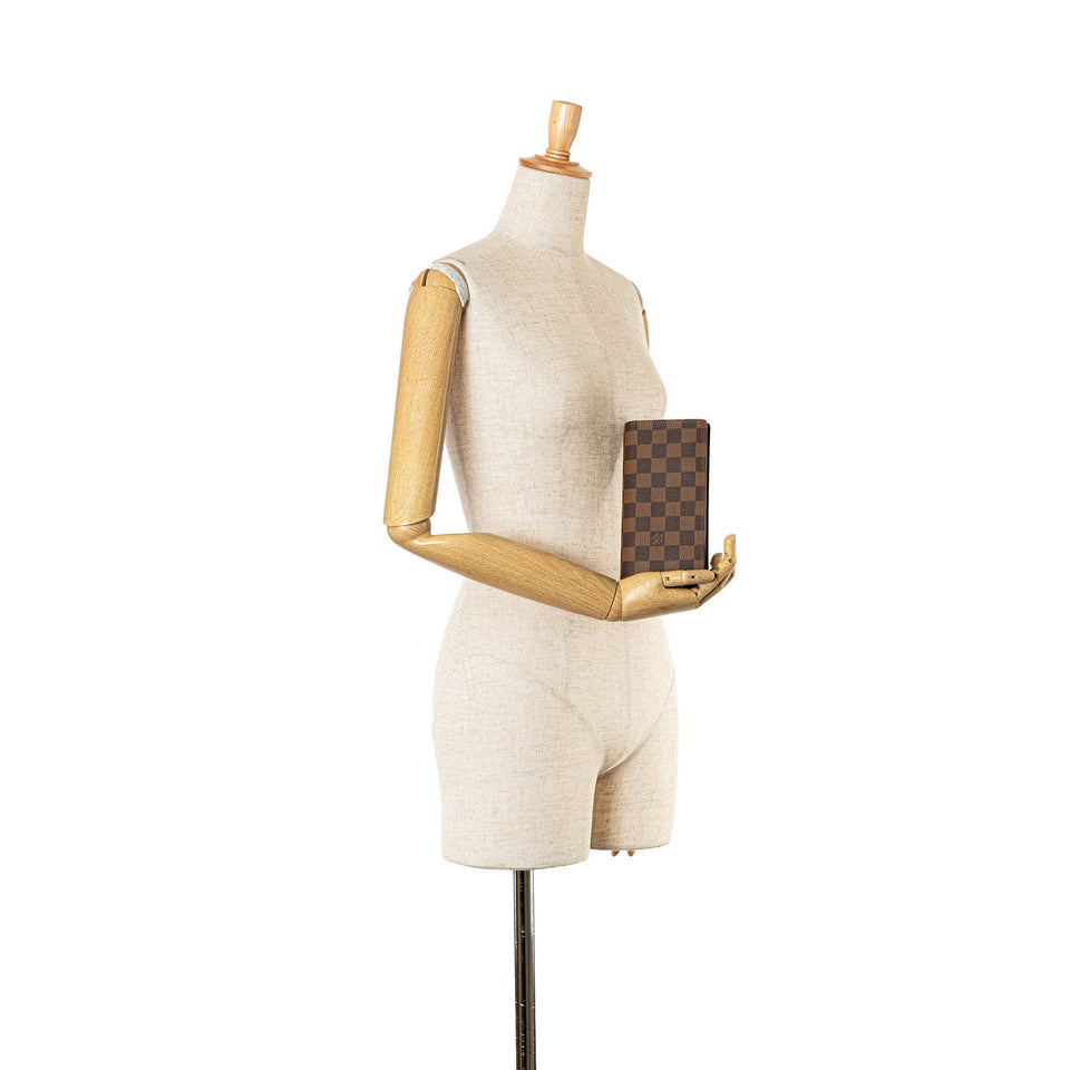 Brown Louis Vuitton Damier Ebene Brazza Wallet