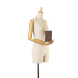 Brown Louis Vuitton Damier Ebene Brazza Wallet