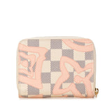White Louis Vuitton Damier Azur Tahiti Zippy Coin Purse