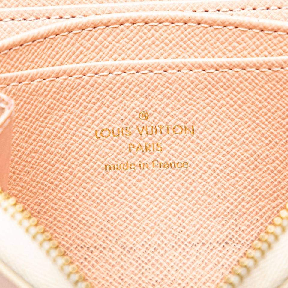 White Louis Vuitton Damier Azur Tahiti Zippy Coin Purse