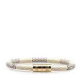 White Louis Vuitton Damier Azur Keep it Bracelet