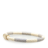 White Louis Vuitton Damier Azur Keep it Bracelet