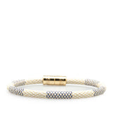 White Louis Vuitton Damier Azur Keep it Bracelet