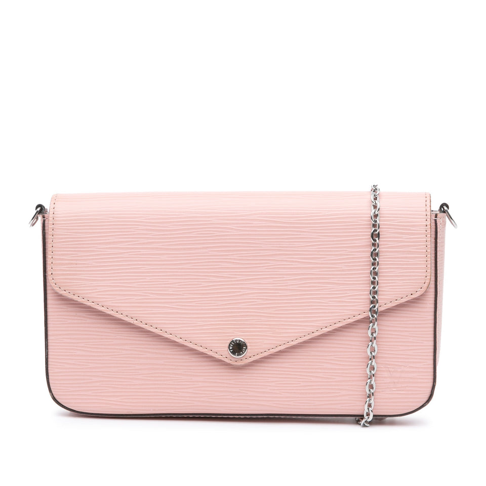 Pink Louis Vuitton Epi Pochette Felicie Crossbody Bag