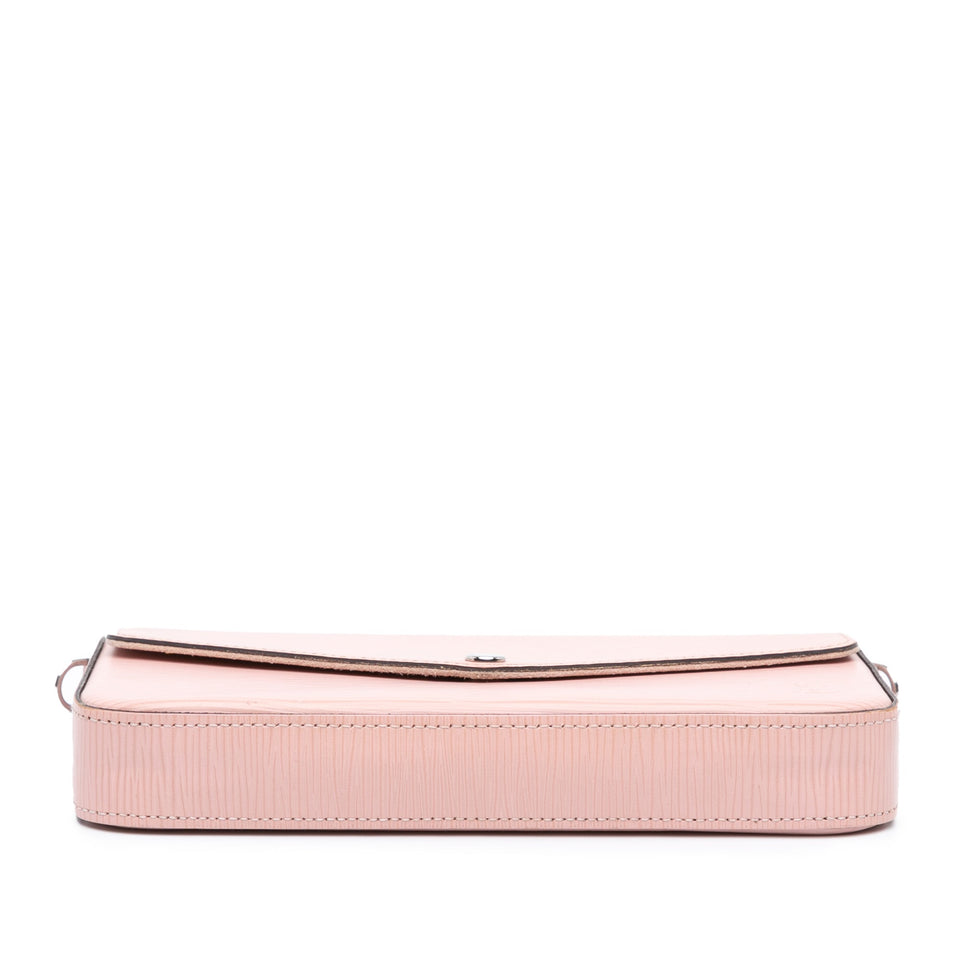 Pink Louis Vuitton Epi Pochette Felicie Crossbody Bag