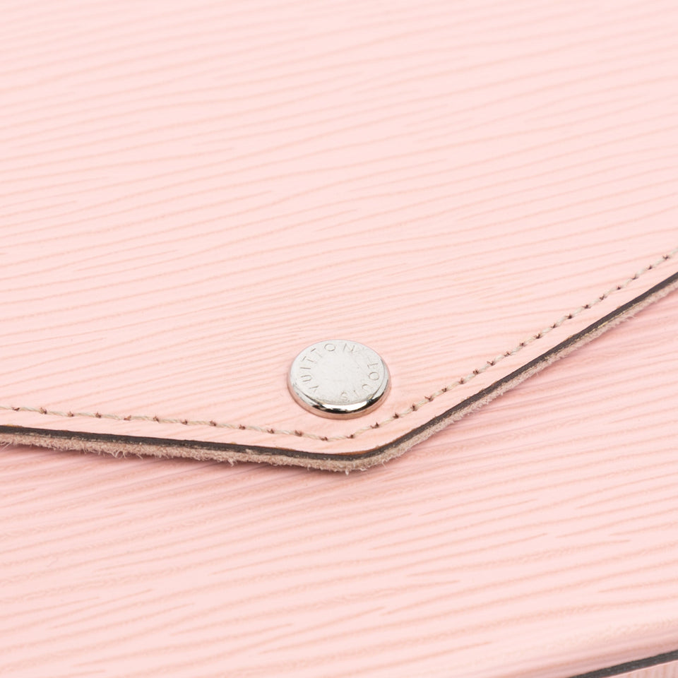 Pink Louis Vuitton Epi Pochette Felicie Crossbody Bag