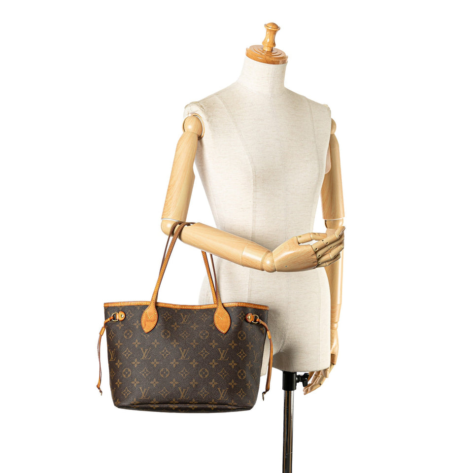 Brown Louis Vuitton Monogram Neverfull PM Tote Bag