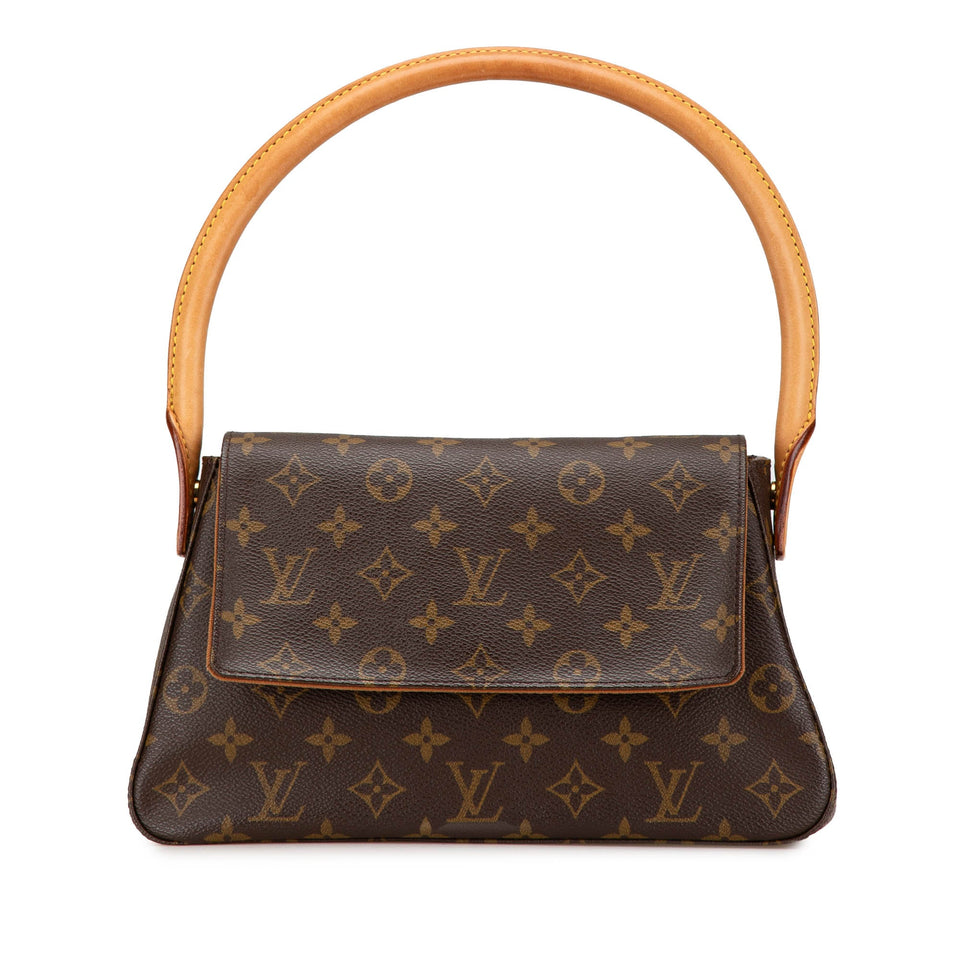 Brown Louis Vuitton Monogram Looping Mini Shoulder Bag