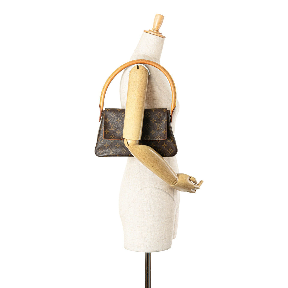 Brown Louis Vuitton Monogram Looping Mini Shoulder Bag