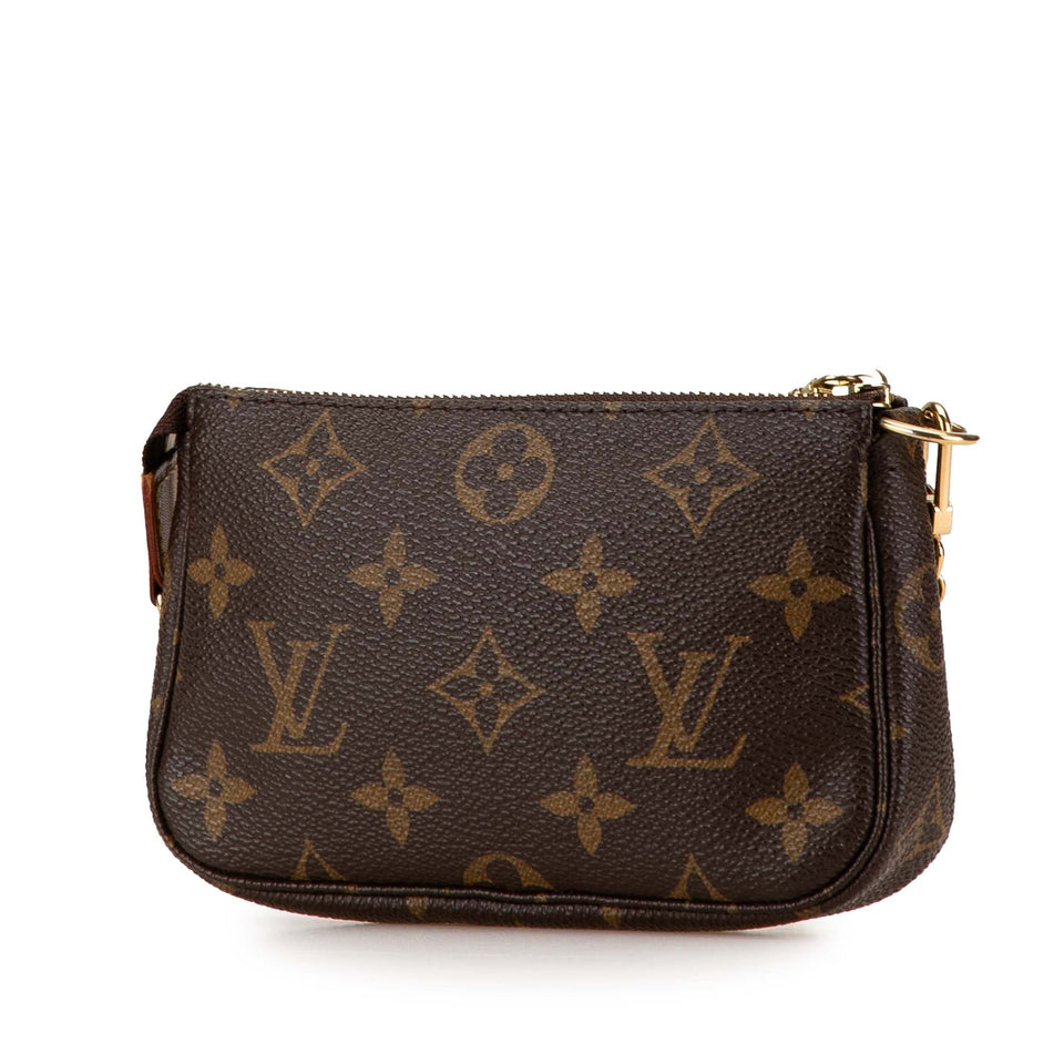 Brown Louis Vuitton Monogram Mini Pochette Accessoires Handbag