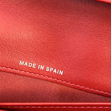 CHANEL Women Long Flap Chevron Leather Wallet Red