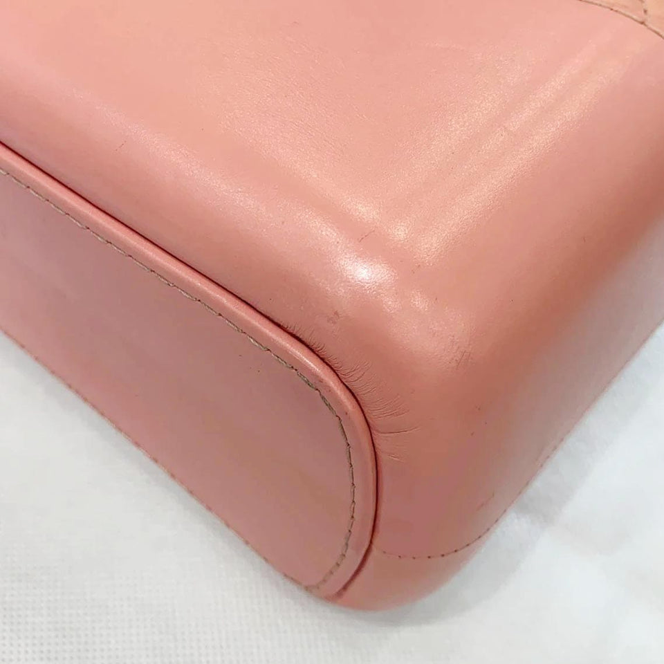 CHANEL Gabrielle Medium Aged Calfskin Leather Shoulder Bag Pink